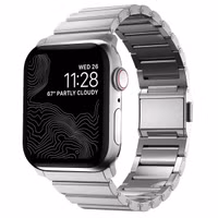 Nomad Magnetische stalen schakelband Apple Watch Series 1 t/m 11 / SE / Ultra (44/45/46/49 mm) - Silver