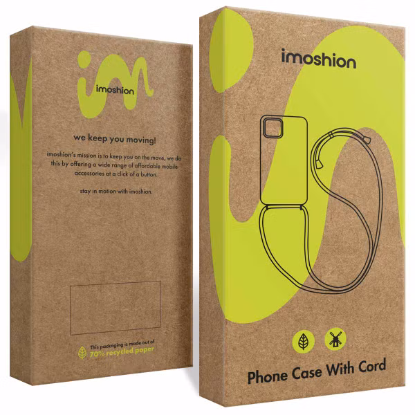 imoshion Siliconen design hoesje met koord Samsung Galaxy A15 (5G/4G) - Animal Lila