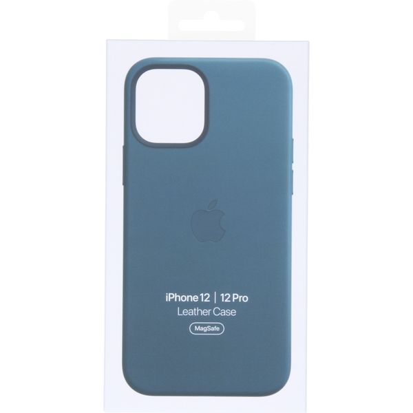 Apple Leather Backcover MagSafe Apple iPhone 12 (Pro) - Baltic Blue
