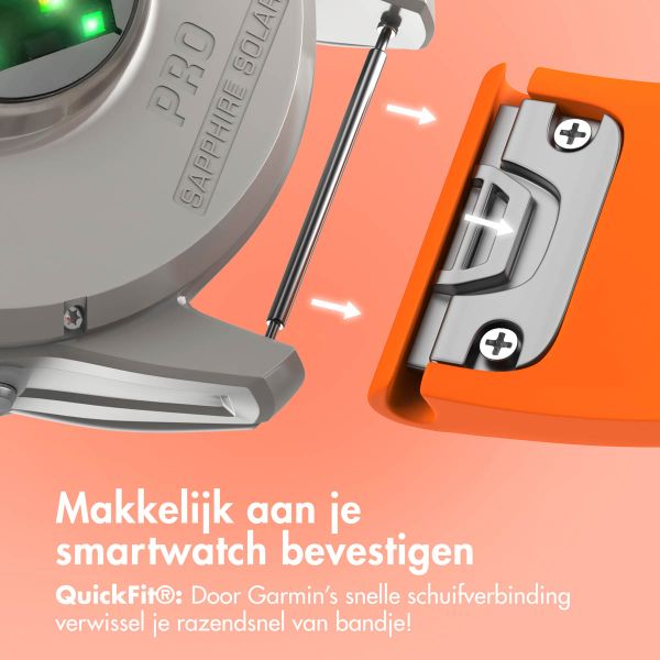 imoshion QuickFit® Siliconen bandje voor Garmin Watch | 26 mm aansluiting - Oranje