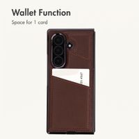 imoshion Faux Leather MagSafe Back Cover with Card Holder Samsung Galaxy Z Fold 8 Ultra - Dark Brown