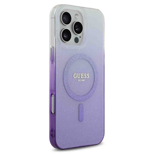Guess MagSafe IML Glitter Gradient Case Apple iPhone 16 Pro Max - Purple