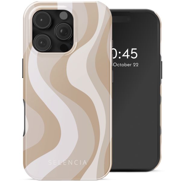 Selencia Vivid Tough Backcover met MagSafe Apple iPhone 16 Pro Max - Desert Waves Beige