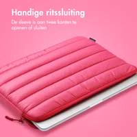 imoshion Puffer Laptop hoes 13-14 inch - Laptopsleeve - Hot Pink