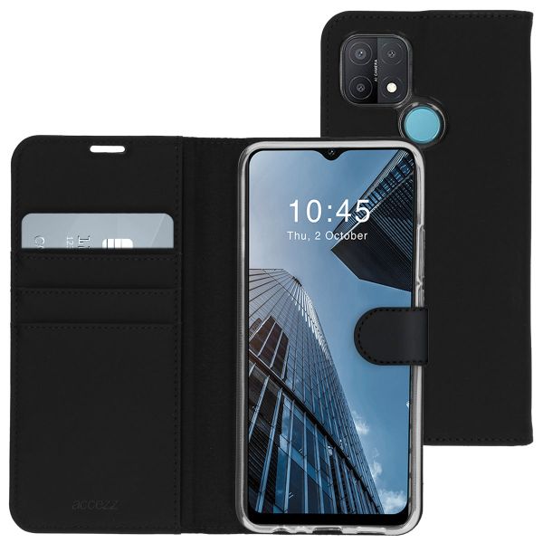 Accezz Wallet Softcase Bookcase Oppo A15 - Zwart