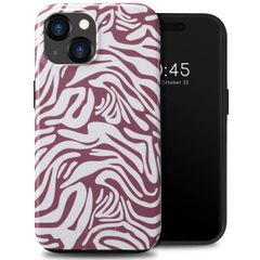 Selencia Vivid Backcover iPhone 15  - Trippy Swirl Dark Rose