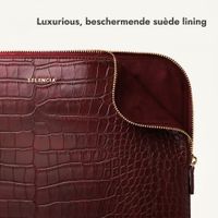 Selencia Croco laptop sleeve 13 inch - Burgundy