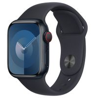 Apple Sport Band Apple Watch Series 1 t/m 9 / SE (38/40/41 mm) | Series 10 (42 mm) - Maat S/M - Midnight