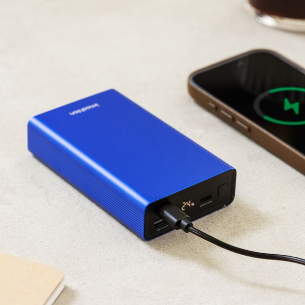 imoshion Ultra Series Aluminium Powerbank 20,000 mAh - Quick Charge and Power Delivery - Cobalt Blue