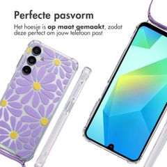imoshion Design hoesje met koord Samsung Galaxy A16 - Tropical Violet Flowers Connect