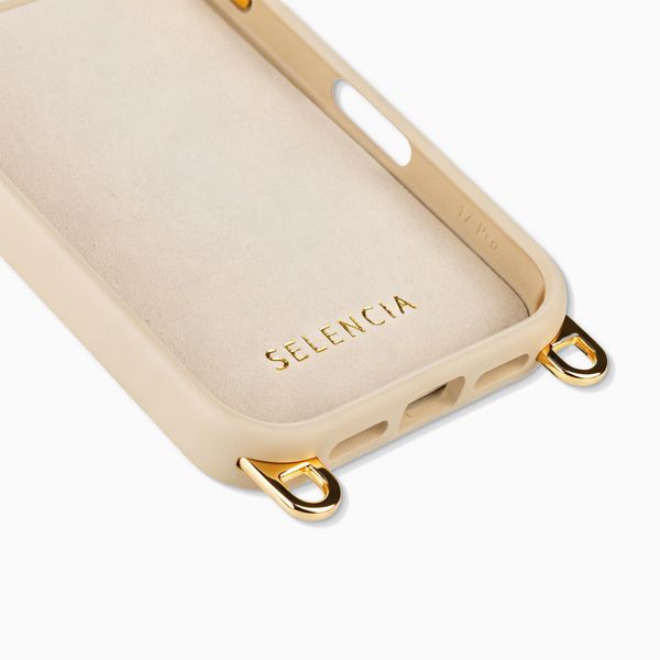 Selencia Rivièra MagSafe Backcover met afneembare haakjes Apple iPhone 17 Pro Max - Milky Latte