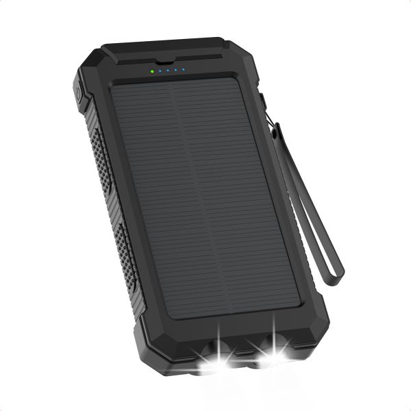 imoshion Solar Powerbank met Zonnepaneel - Quick Charge en Power Delivery - 20.000 mAh - Zwart
