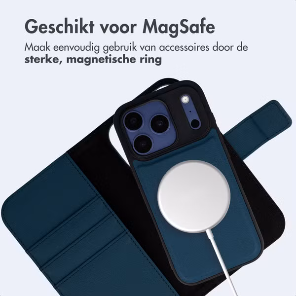 imoshion Uitneembare 2-in-1 Luxe Bookcase Apple iPhone 17 Pro - Blauw