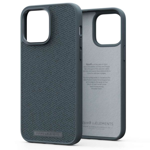 Njorð Collections Fabric Case iPhone 14 Pro Max - Dark Grey