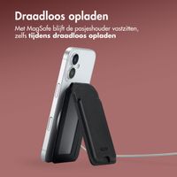 Accezz Leren Wallet met standaard - Geschikt voor MagSafe en Qi2 - Onyx Black