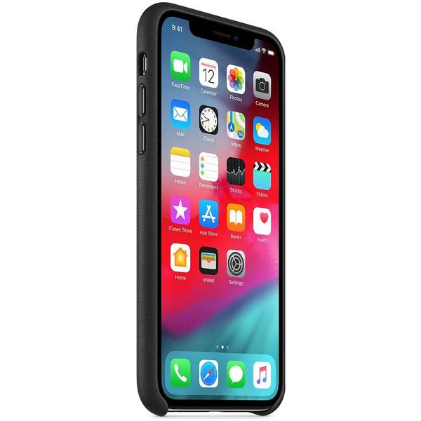 Apple Leather Backcover Apple iPhone Xs - Black