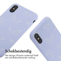 imoshion Siliconen design hoesje met koord iPhone X / Xs - Butterfly