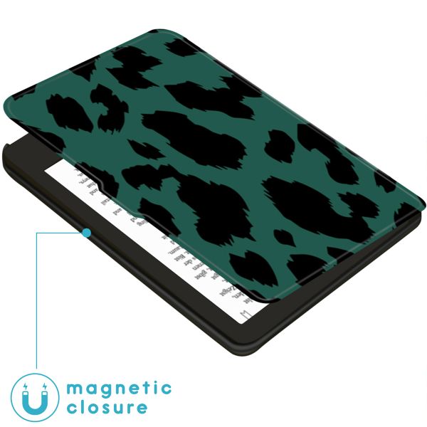 imoshion Design Slim Hard Case Bookcase Tolino Shine 4 - Green Leopard