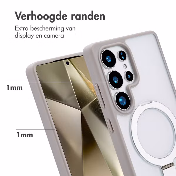 Accezz Ring Stand Backcover met MagSafe Samsung Galaxy S25 Ultra - Grijs