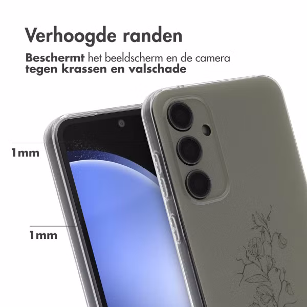 imoshion Design hoesje Samsung Galaxy S23 FE - Floral Green