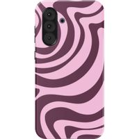 Selencia Vivid Backcover Samsung Galaxy A36 / A56 - Wavy Swirl Pink Plum