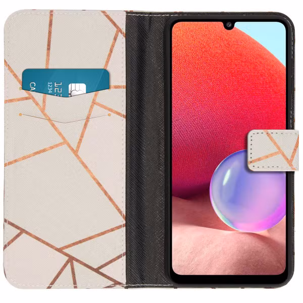 imoshion Design Softcase Bookcase Samsung Galaxy A33 - White Graphic