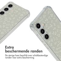 imoshion Design hoesje met koord Samsung Galaxy S24 - Smoke Green Flowers