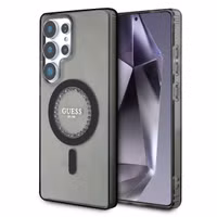 Guess MagSafe IML Rhinestones Case Samsung Galaxy S25 Ultra - Zwart