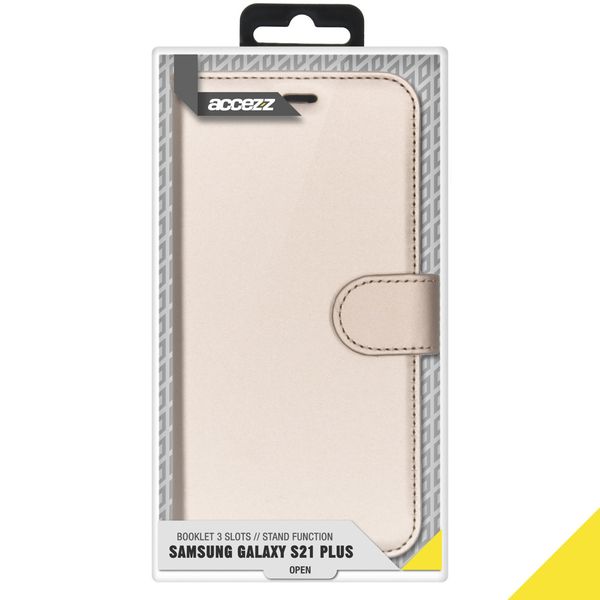 Accezz Wallet Softcase Bookcase Samsung Galaxy S21 Plus - Goud