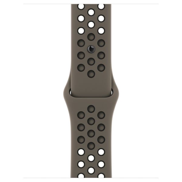 Apple Nike Sport Band Apple Watch Series 1 t/m 9 / SE (38/40/41 mm) | Series 10 / 11 (42 mm) - Olive Grey / Black