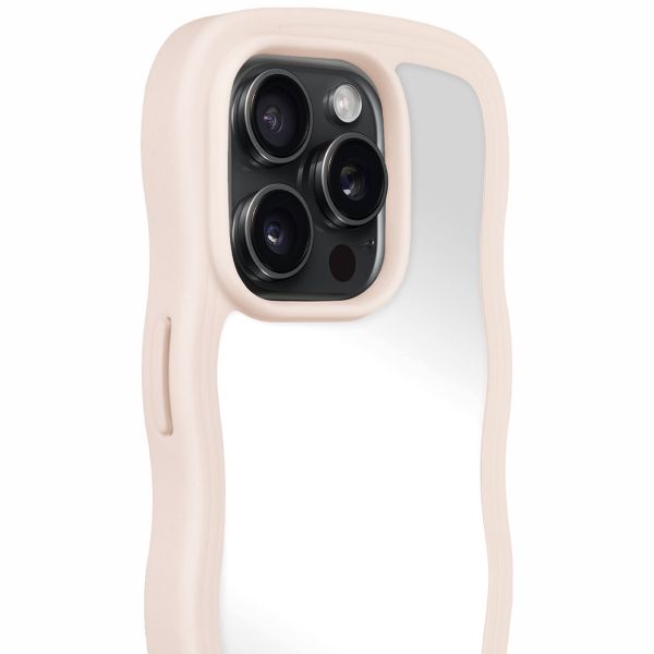 Holdit Wavy Case iPhone 14 Pro - Light Beige / Mirror