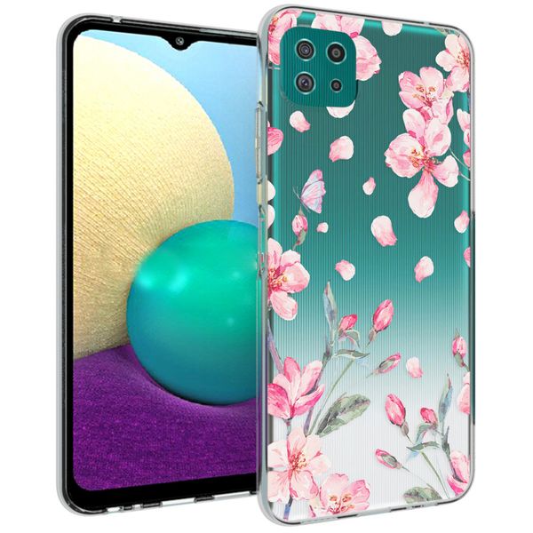 imoshion Design hoesje Samsung Galaxy A22 (5G) - Bloem - Roze