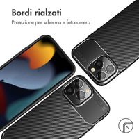 imoshion Carbon Softcase Backcover Apple iPhone 14 Pro Max - Zwart