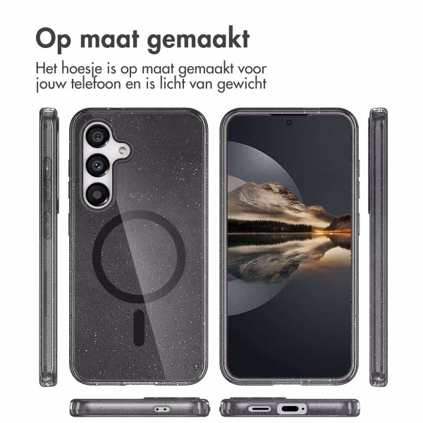 imoshion Sparkle Backcover met MagSafe Samsung Galaxy S24 - Glitter Zwart