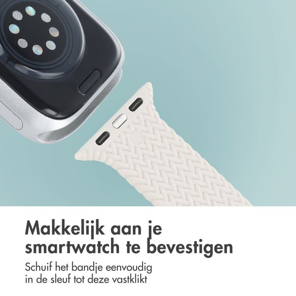 imoshion Siliconen geweven bandje Apple Watch | 38/40/41/42 mm - Sterrenlicht