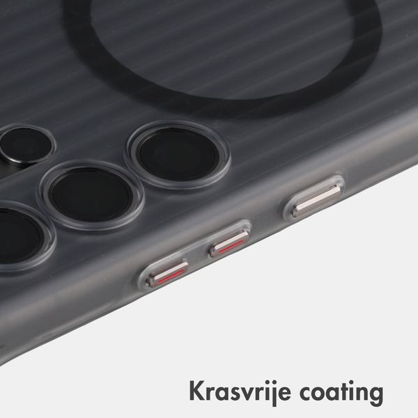 Accezz Lite Backcover met MagSafe | Fluted | Samsung Galaxy S24 Ultra - Grijs