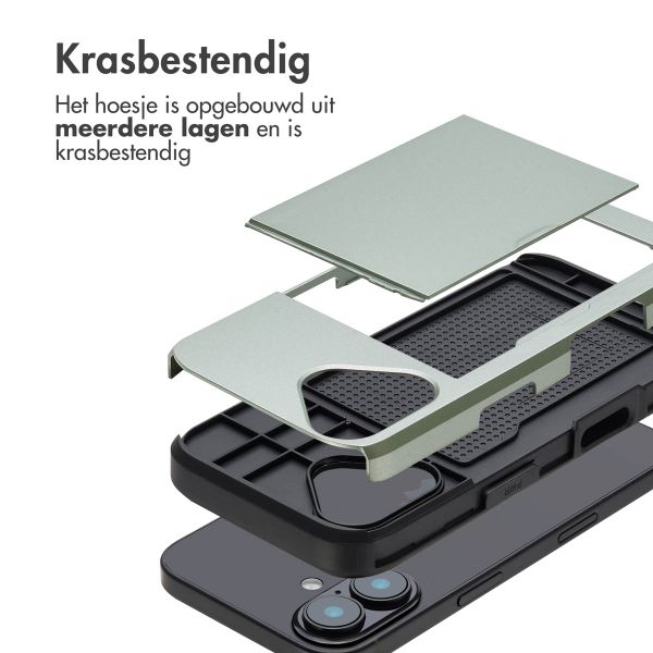 imoshion Backcover met pasjeshouder Apple iPhone 16 - Groen
