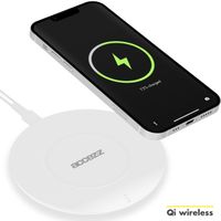 Accezz Qi Soft Touch Wireless Charger - Draadloze oplader - 10 Watt - Wit