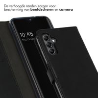 Selencia Echt Leren Bookcase Samsung Galaxy A14 (5G/4G) - Zwart