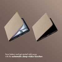 Selencia Riva Bookcase Apple iPad Air 11 inch (2026) M4 / (2025) M3 / (2024) M2 / Air 5 (2022) / Air 4 (2020) - Beige