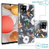 imoshion Design hoesje Samsung Galaxy A42 - Bloem - Wit