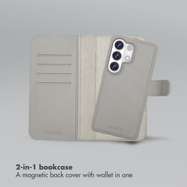 Selencia Olyn Detachable Bookcase with MagSafe Samsung Galaxy S26 Ultra - Grey