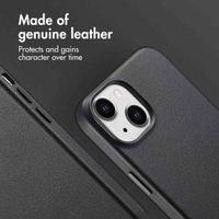 Accezz Leather Back Cover with MagSafe Apple iPhone 14 - Onyx Black