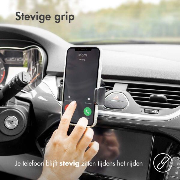 Accezz Telefoonhouder auto - Draadloze oplader - Ventilatierooster - Zwart