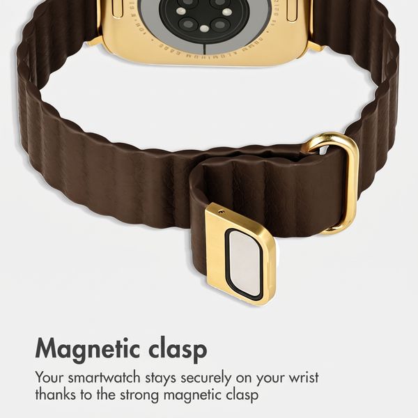imoshion Magnetic Faux Leather Band Apple Watch | 38/40/41/42 mm - Brown