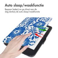 imoshion Design Slim Hard Case Bookcase Kobo Clara 2E / Tolino Shine 4 - Flower Tile