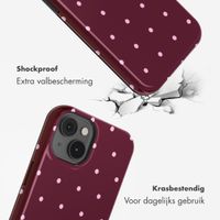 Selencia Vivid Backcover Apple iPhone 14 - Happy Dots Burgundy