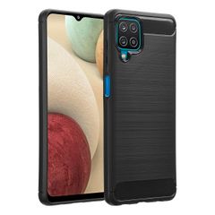 imoshion Brushed Backcover Samsung Galaxy A12 - Zwart