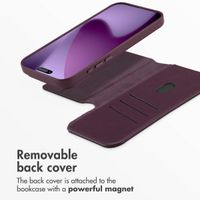 Accezz 2-in-1 Leather Bookcase with MagSafe Apple iPhone 17 Pro Max - Heath Purple