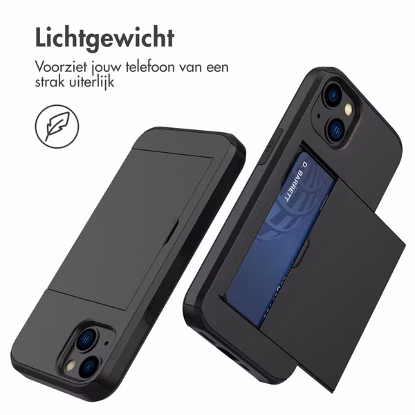 imoshion Backcover met pasjeshouder Apple iPhone 13 - Zwart